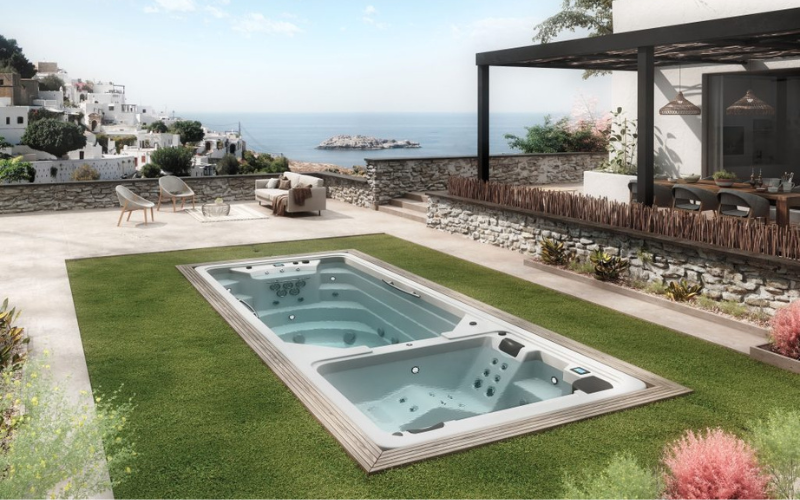 LES SPAS DE NAGE D'AQUALDEA - MODELE SWIMSPA RANGE DUO