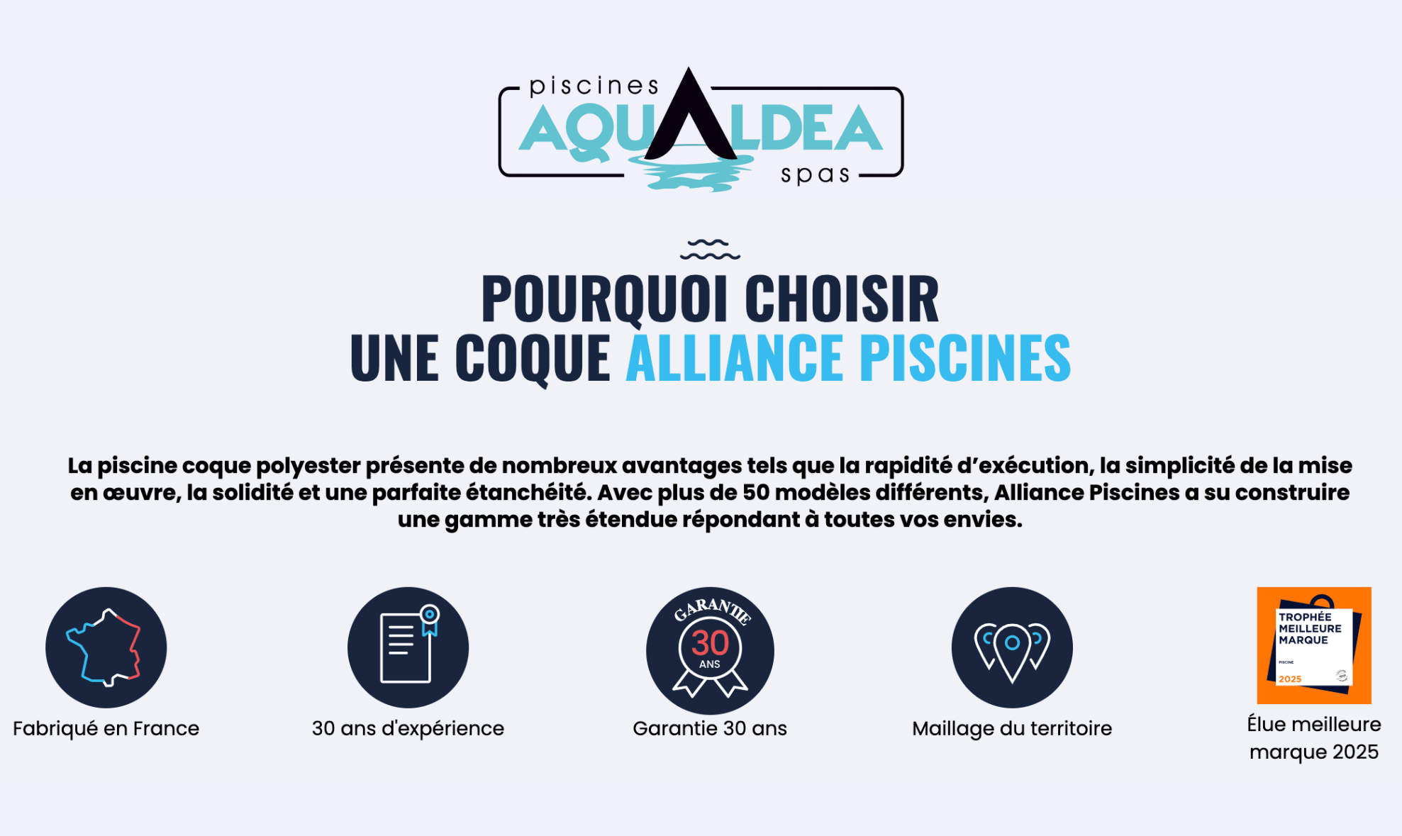 AQUALDEA - Piscine coque by Alliance. Leader français de la piscine coque familiale