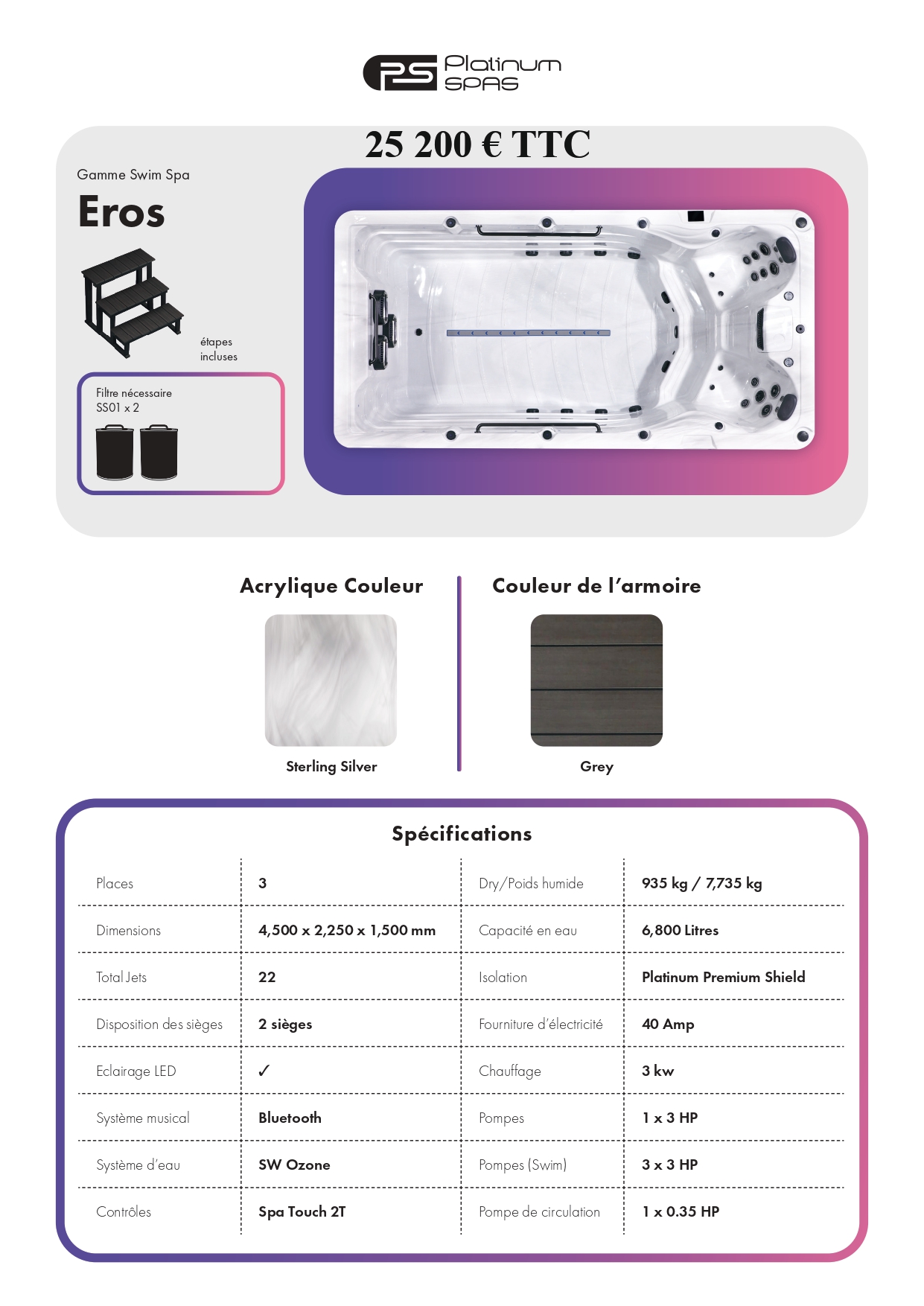 Fiche Technique - Eros-Platinum-Spas-de-nage-AQUALDEA-2025