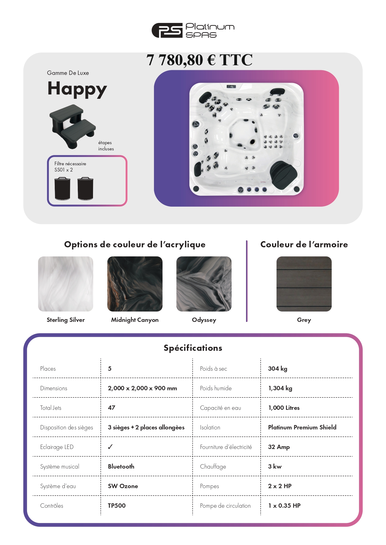 Fiche Technique - Happy-Platinum-Spas-AQUALDEA-2025