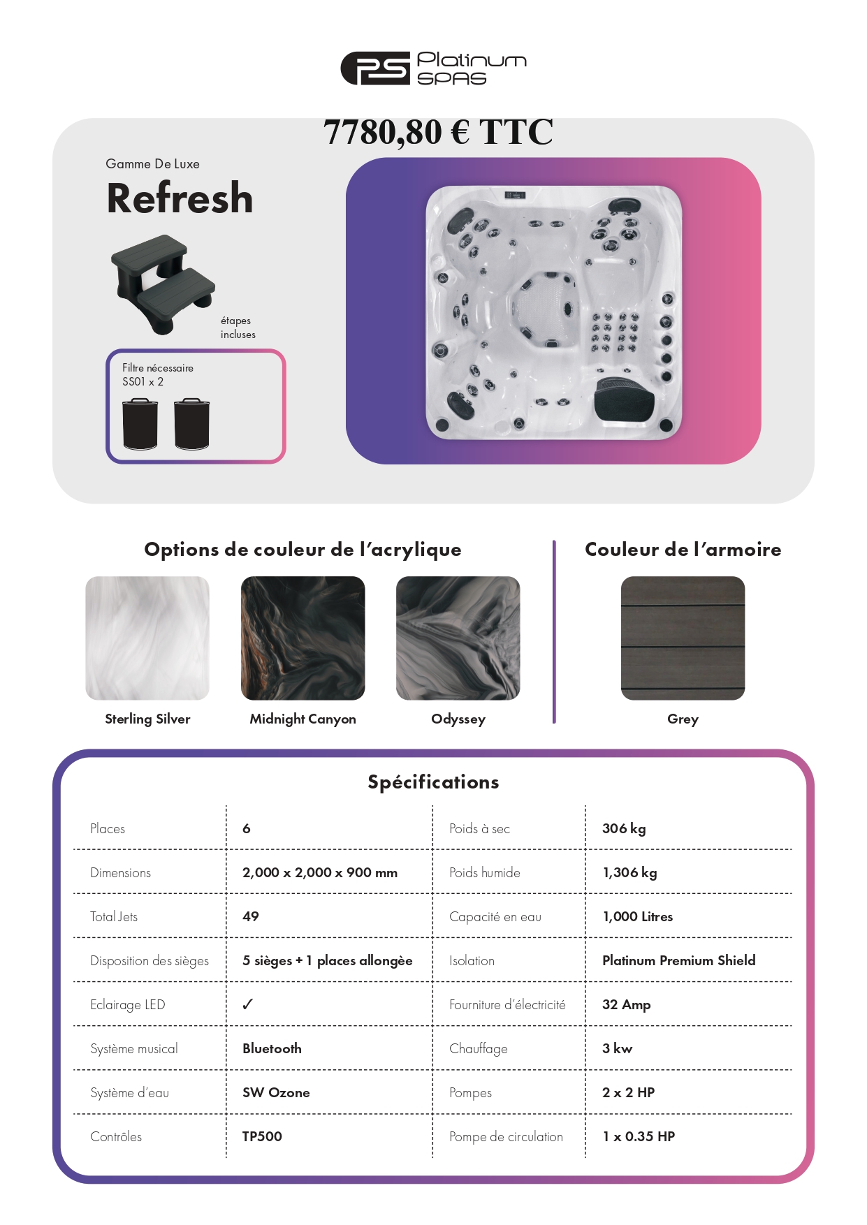 Fiche Technique - Refresh-Platinum-Spas-AQUALDEA-2025