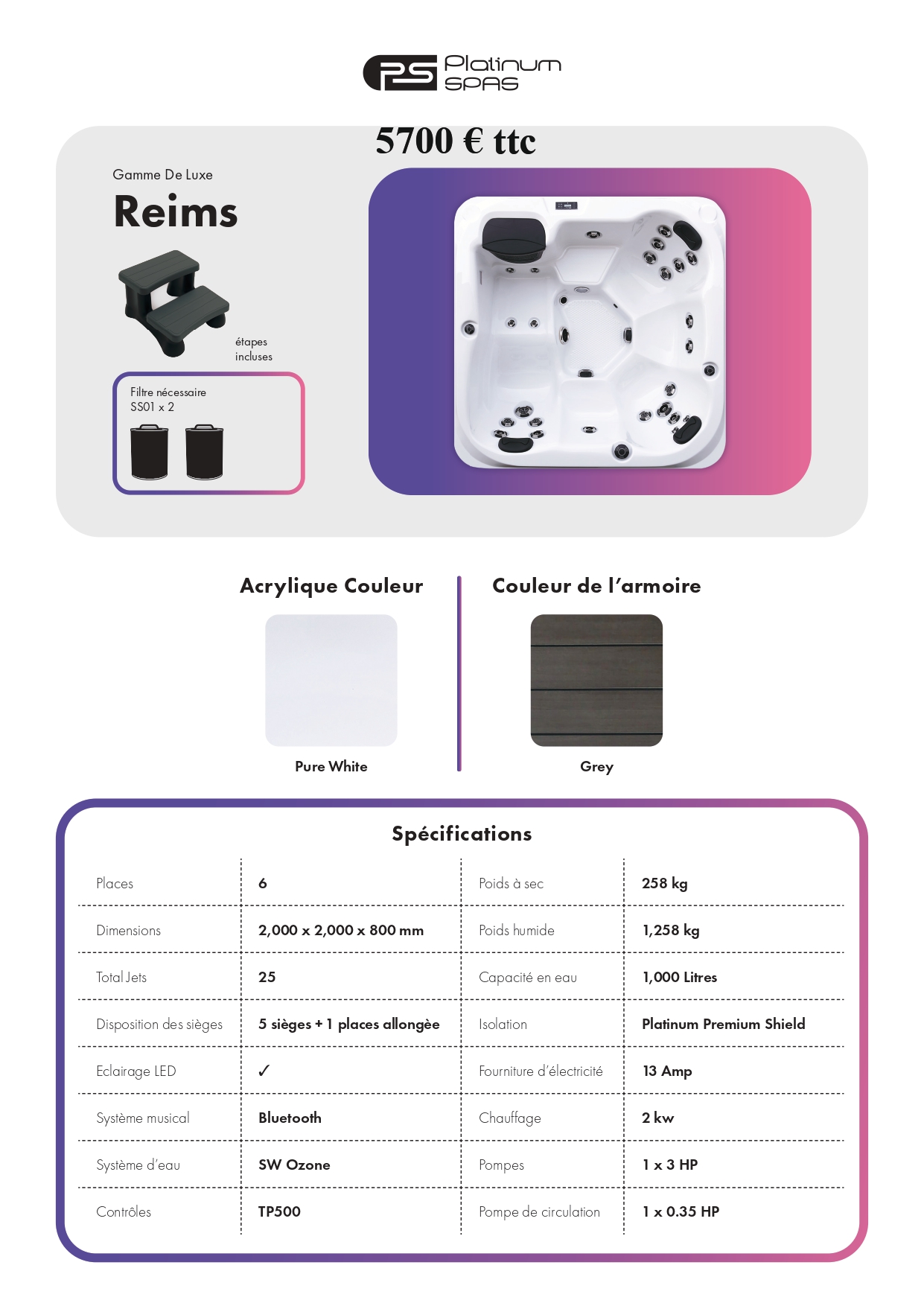 Fiche Technique - Reims-Platinum-Spas-AQUALDEA-2025