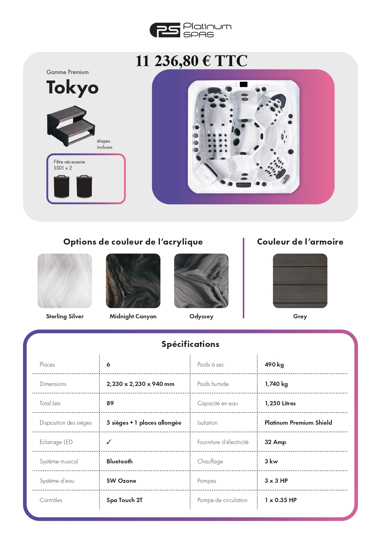 Fiche Technique - Tokyo-Platinum-Spas-AQUALDEA-2025